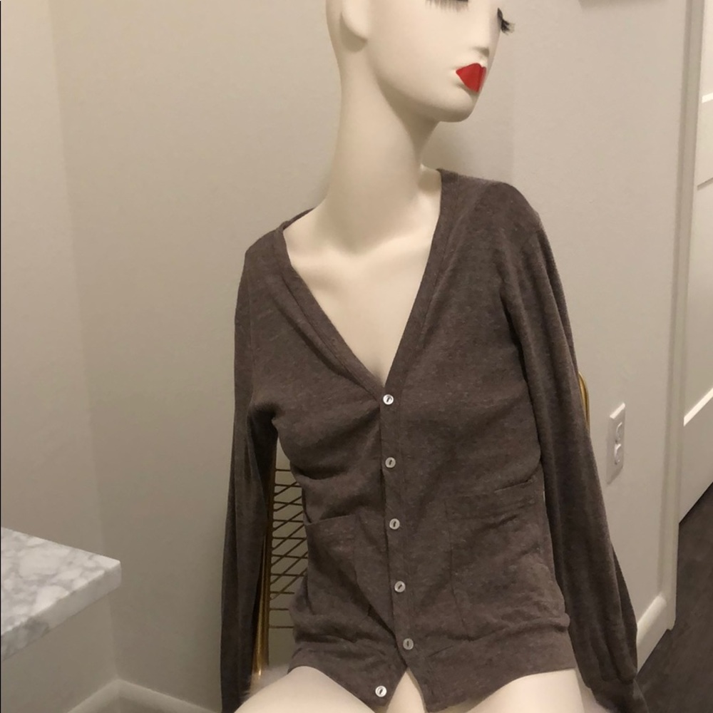 American Apparel taupe long sleeve cardigan